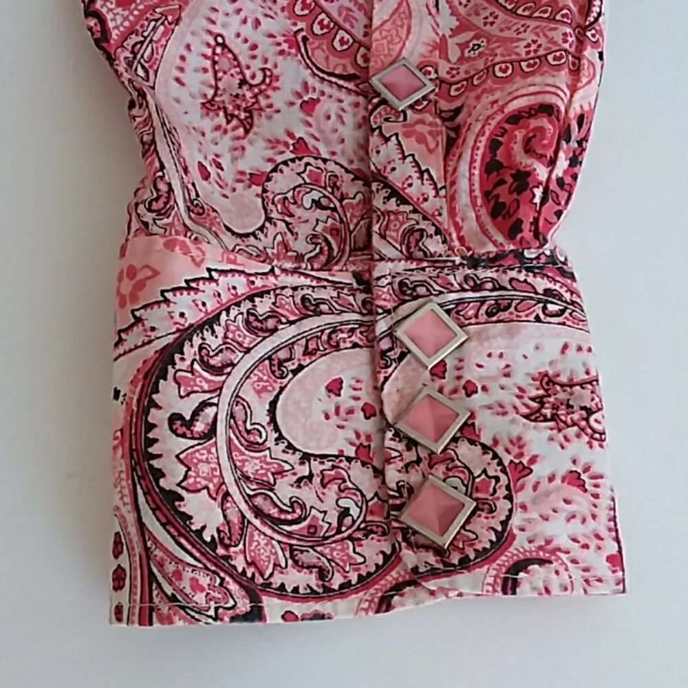 Ariat Pink Paisley Button Down Shirt - Picture 4 of 6
